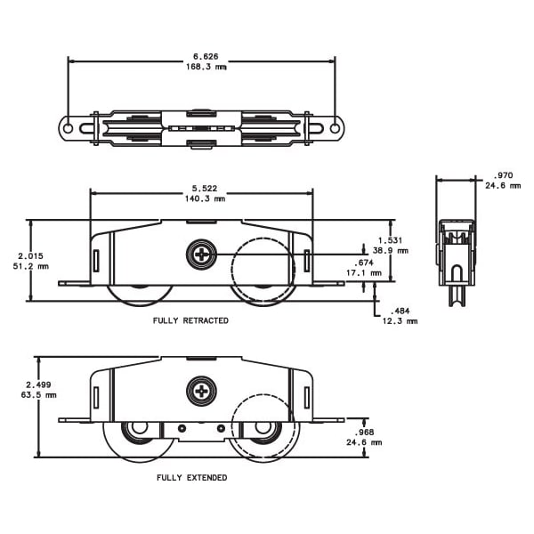 Tandem Roller Assy 1-13/16in
